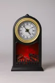 LED Fireplace Lantern With Clock (25cm) - 2