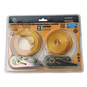 2-Piece Set: Orange 5m x 25mm Load Tensioners (250Kg)