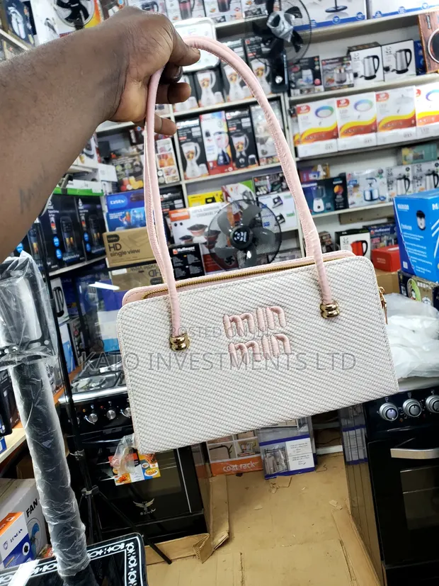 Miu Miu-Style Textured Rectangular Shoulder Bag - 1