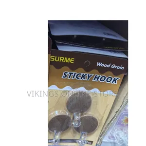 Surme Wood Grain Sticky Hooks (Set of 4)