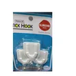 White Plastic Self-Adhesive Wall Hooks (Set of 4) - 1