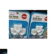 White Plastic Self-Adhesive Wall Hooks (Set of 4) - 2