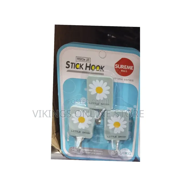 Wisdom Life Little Daisy Self-Adhesive Wall Hooks (Set of 4) - 1