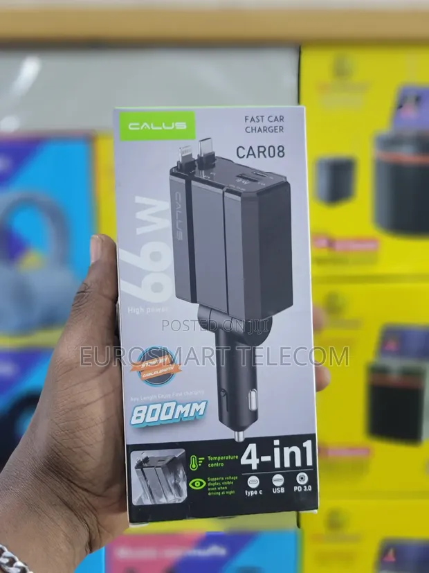 Calus CAR08 4-in-1 66W Retractable Fast Car Charger - 1