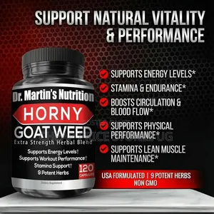 Horny Goat Weed 120 Capsules with Maca, L-Arginine, Ginseng
