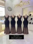Mermaid Black Bridesmaids Dresses for Hire - 2