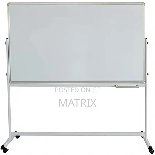 120x90cm Dry Wipe Magnetic Whiteboard with Stand - 1