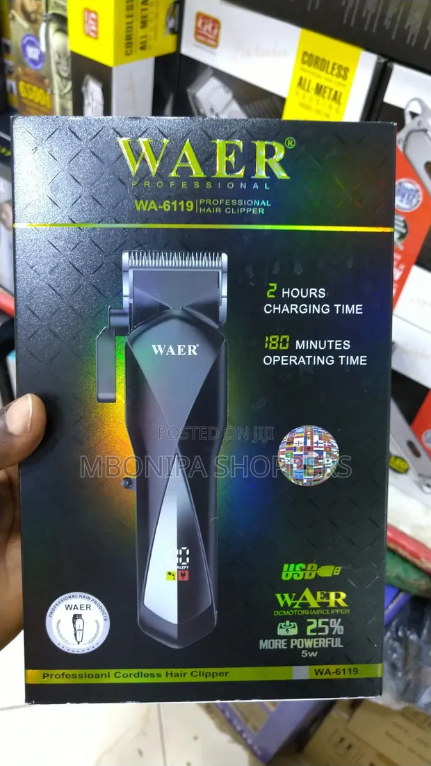 WAER Professional Electric Hair Clipper with LED Display - 1