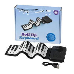 37-Key Portable Silicone Roll-Up Electronic Piano Keyboard