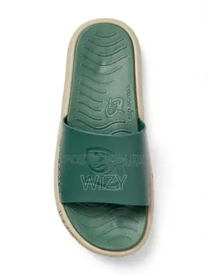 I Cap Across Fish Slides - Green & Beige
