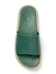 I Cap Across Fish Slides - Green & Beige - 1