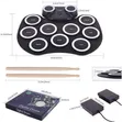 Portable Roll Up Electronic Drum Pad with Speakers & Foot Pedals - 2