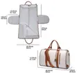 Travel Garment Duffel Bag - White & Brown - 1
