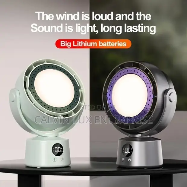 Portable Desktop Fan with Light - 1