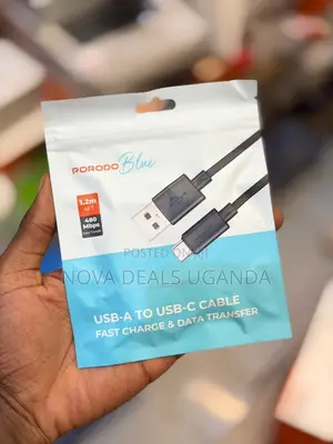 Porodo Blue USB-A to Type-C Cable 1.2M, 480Mbps