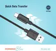 Porodo Blue USB-A to Type-C Cable 1.2M, 480Mbps - 3
