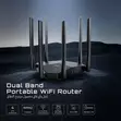 Porodo Dual-Band Portable Wi-Fi Router, 5G Outdoor Wireless Router - 1