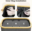 160L Large Laundry Hamper with 3 Sections - 2