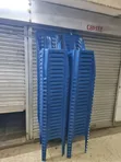 Shiny Blue Events Plastic Chairs - 2