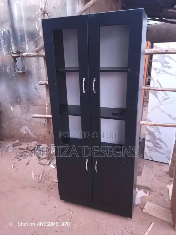 Black Wooden Sideboard - 1