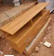 5 Feet Brown Wooden TV Stand with 3 Drawers - 2