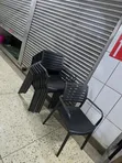 Brand New Stackable Plastic Chairs with Armrests - 2