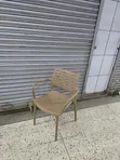 Stackable Breathable Plastic Chairs with Armrests - 3