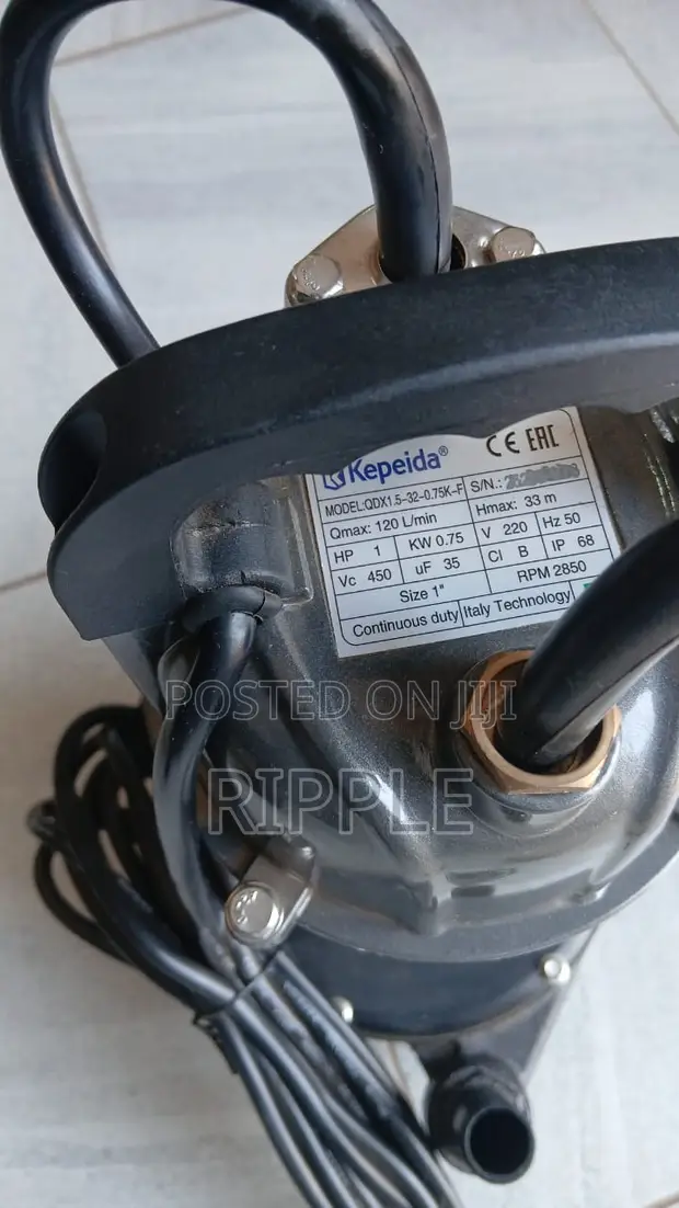750W AC Submersible Water Pump - 33m Head | 7200L/H - 1