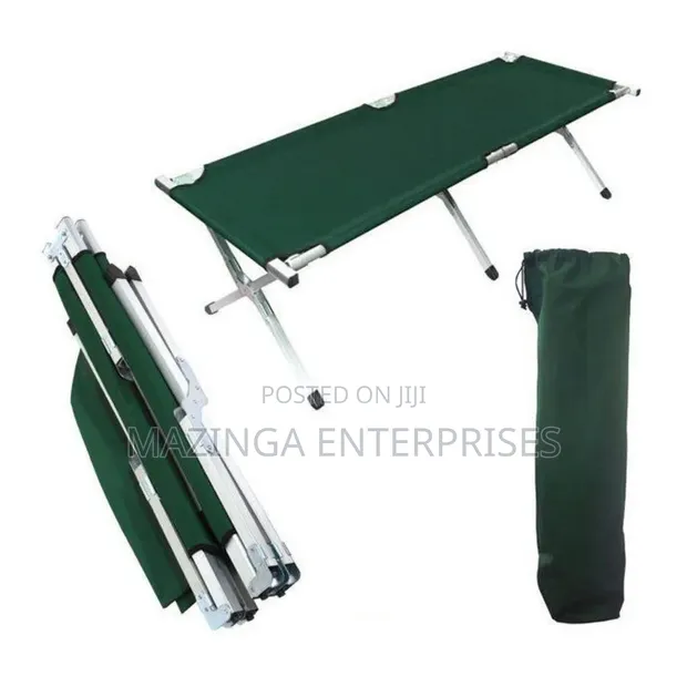 Professional Folding Camp Bed - Green - 1