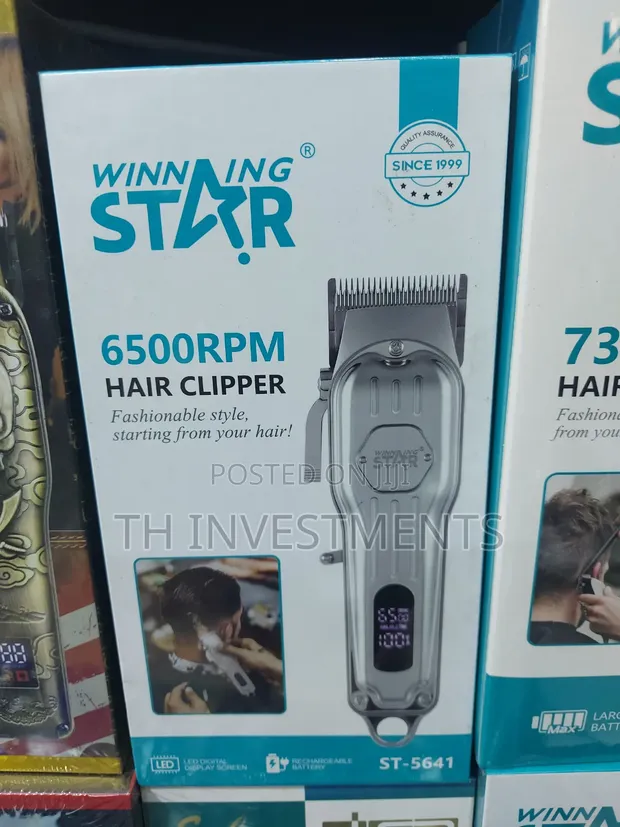 Winning Star Cordless Metal Barber Hair Clipper - 1