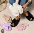 Fluffy Braided Faux Fur Slide House Slippers - 1