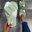 Fluffy Braided Faux Fur Slide House Slippers - 3