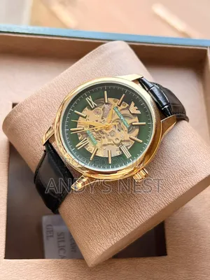Aura Men's Watch with Genuine Leather Band