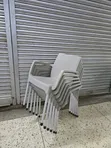 Executive Outdoor Plastic Chairs with Armrests - 4