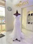 White Mermaid Wedding Dress for Hire - 2
