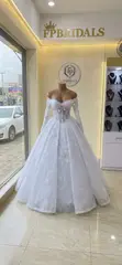 Round Long Sleeves Gown for Hire - 2