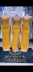 Mustard Bridesmaids Dresses for Hire - 1