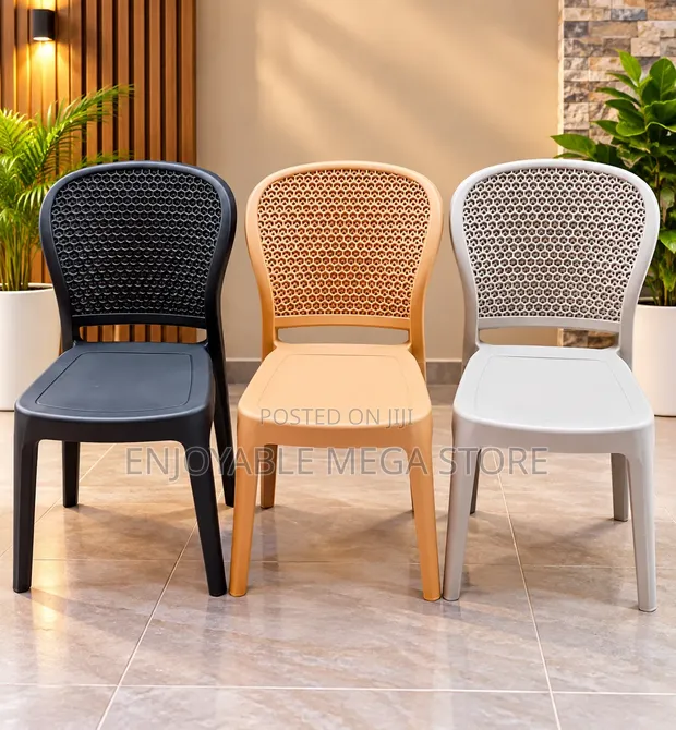 1 Pc Combo Back Honey Plastic Chairs - 1