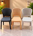 1 Pc Combo Back Honey Plastic Chairs - 1
