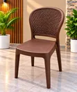 1 Pc Combo Back Honey Plastic Chairs - 2