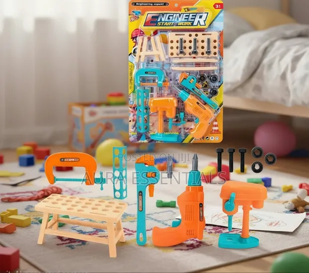 Children's Plastic Construction and Toy Tool Set - 1