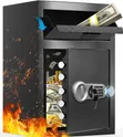 American Safety Biometric Fireproof Steel Drop Safe - 2