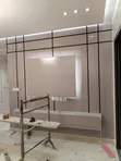 Wood-Mode TV Wall Unit with Drawers and LED - 2