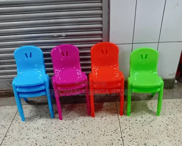 Brand New Blue Plastic Kids Chair - 1