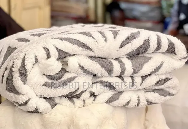 Fleece Blanket Set (3pcs) - Grey/Green - 1