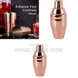 Two Styles of Cocktail Shakers - Copper/Rose Gold Finish