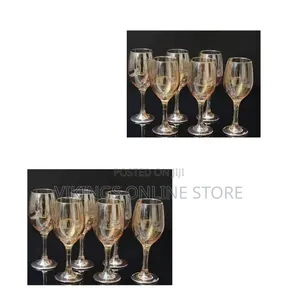 Set of 6 Gold-Tinted Lead-Free Juice and Wine Glasses