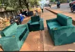 5-Seater Sofa Set - Green Fabric - 1