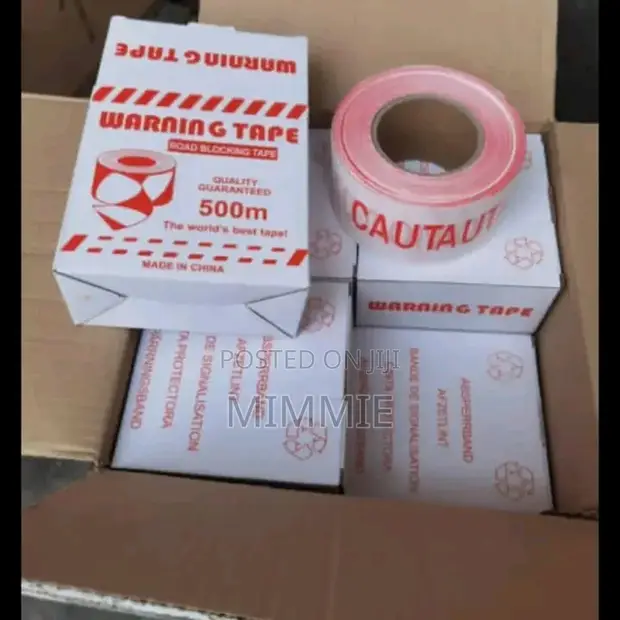 Warning Tape 500m Red and White - 1