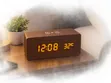 Digital Wooden Alarm Clock with Wireless Charger - 2